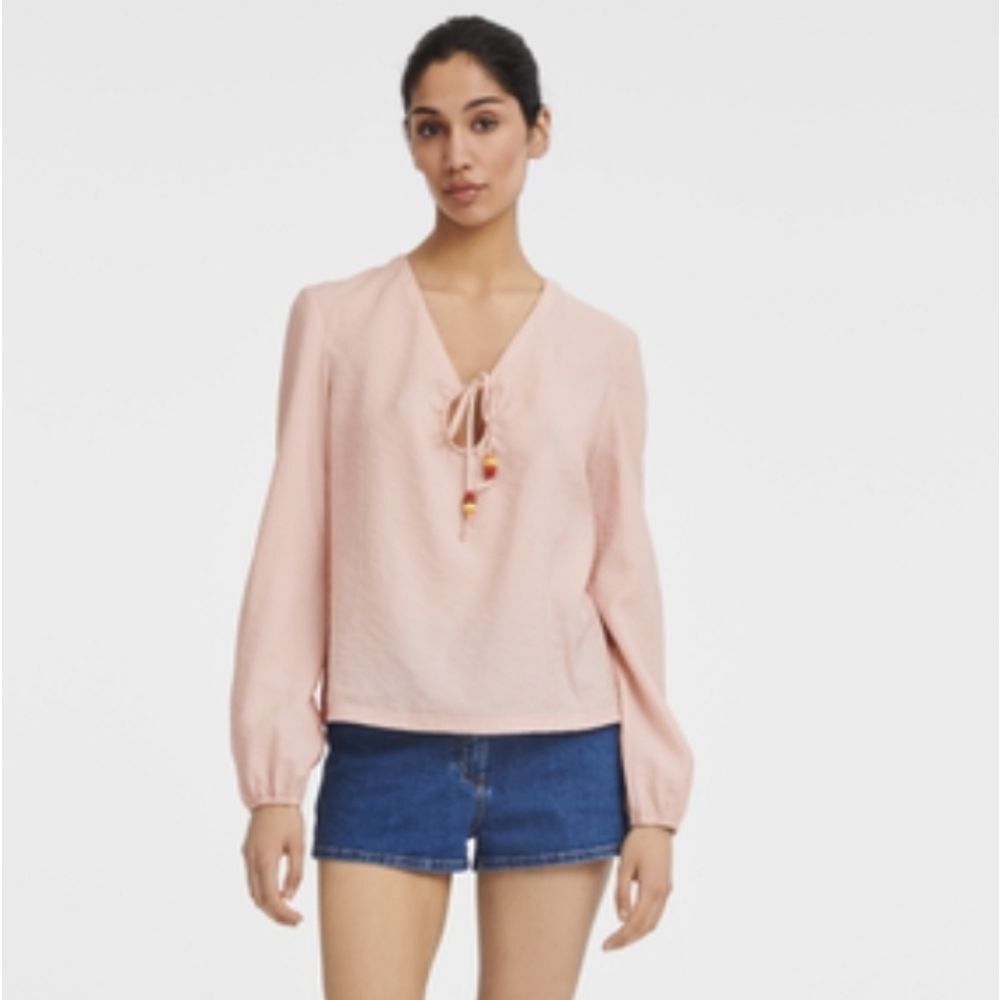 Longchamp‎ Blouse Nude - Crepe blouse. Size 36 = size S in US.